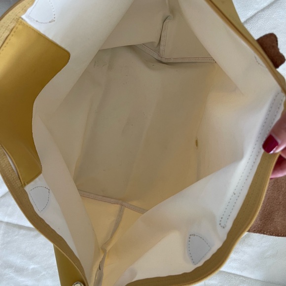 Longchamp Yellow Tote with Brown Details - Picture 4 of 4